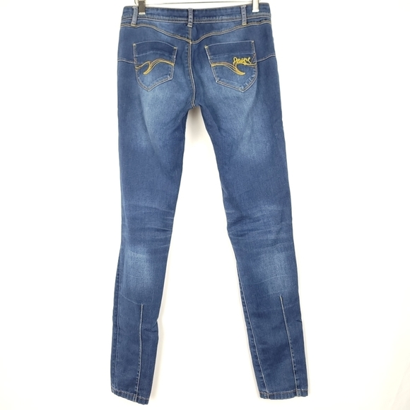 Desigual VNTG Jeans Sz 30 Skinny Dark Wash Denim Back Pin-Tuck Seam - Picture 2 of 7